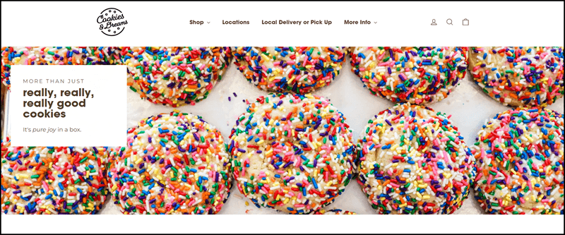 Cookies & Dreams website screenshot