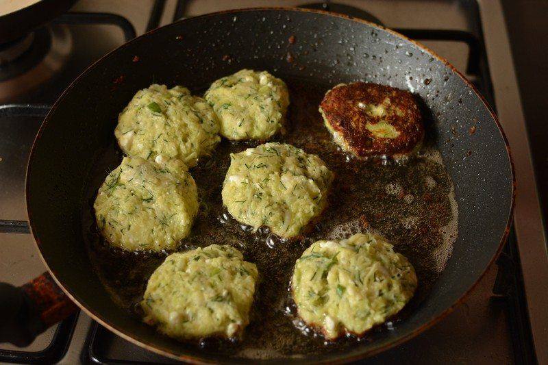 Fried Zucchini & Feta Cheese Patties with Tzatziki Food For Net