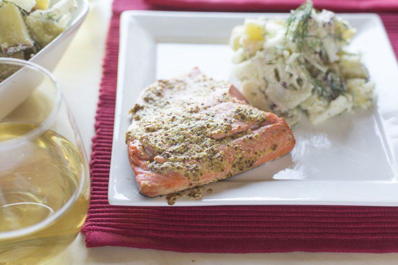 Salmon & Potato Salad with Dill Yogurt Dressing