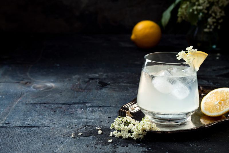 An elderflower cocktail