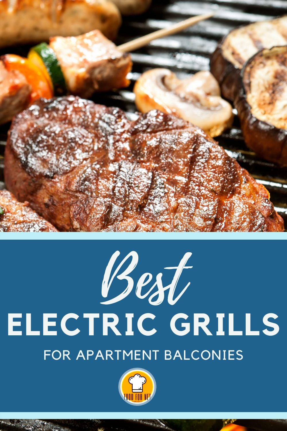 Grilled steaks to represent electric grills for apartment balconies.