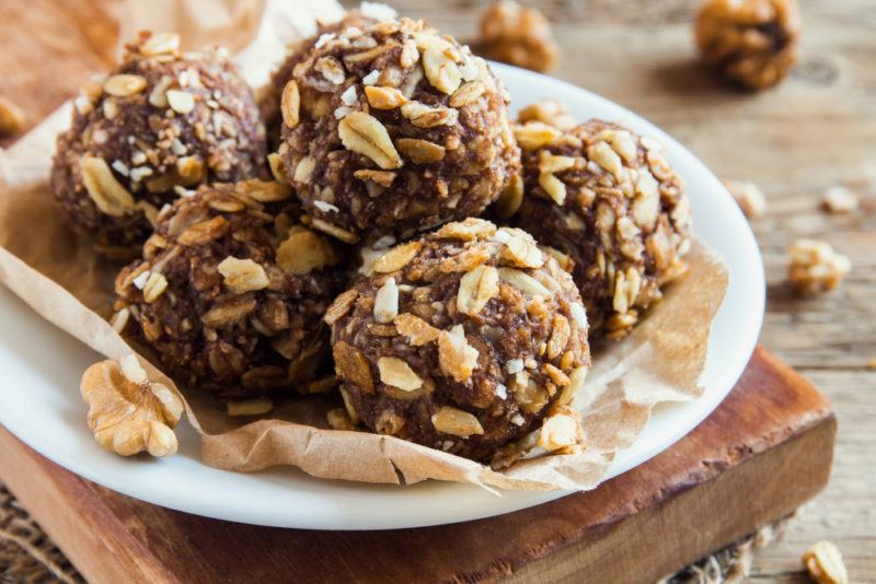 A white bowl of power balls