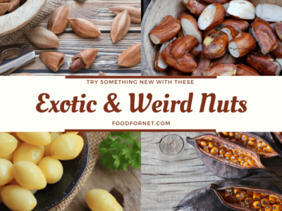 Four different types of unusual nuts