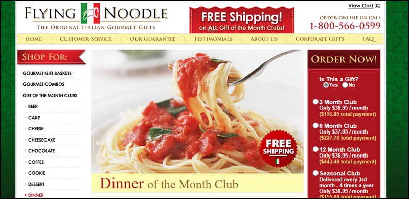 Flying Noodle Dinner Of The Month