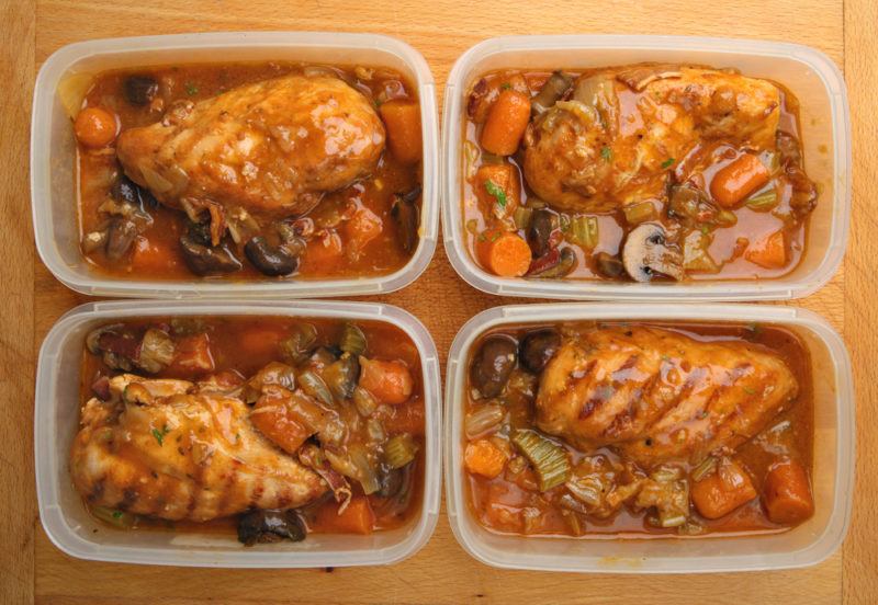 Freezer dinners with chicken