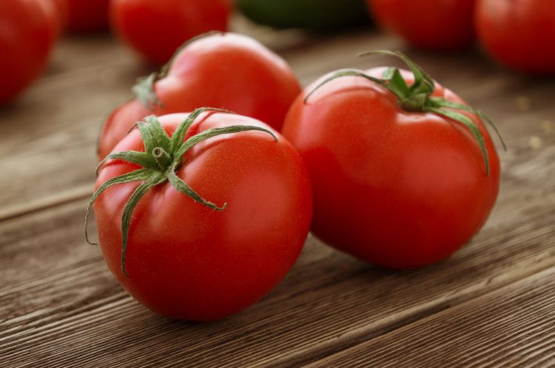 Fresh tomatos on a table