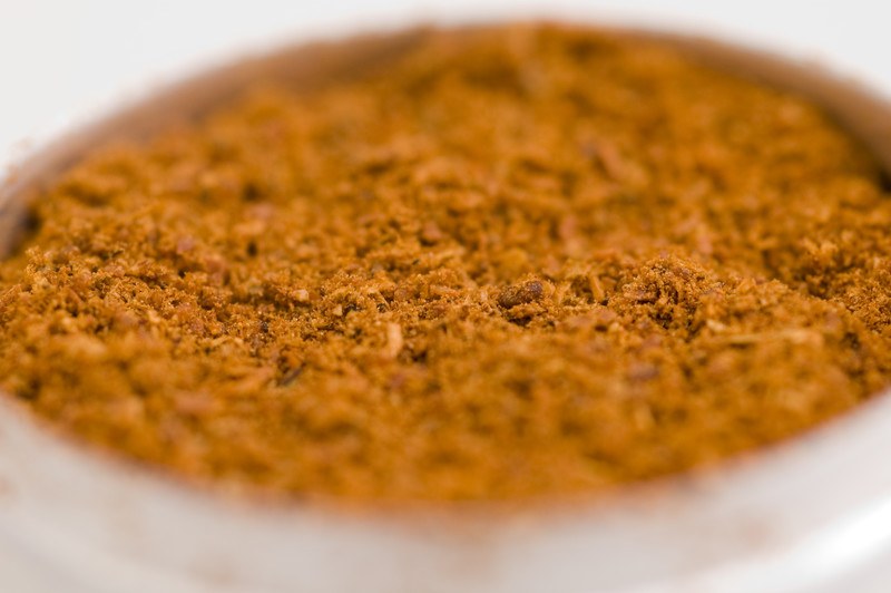 closeup image of garam masala powder