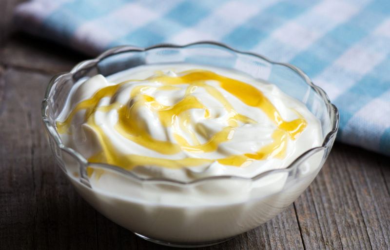 Greek yogurt with honey