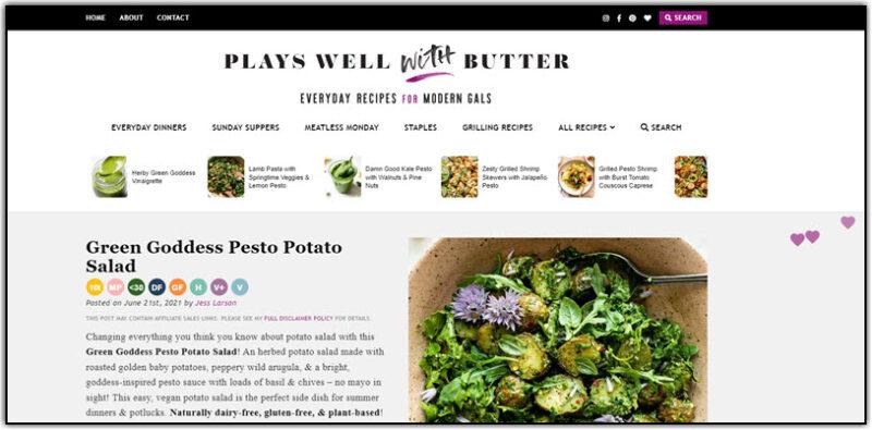 Green Goddess Pesto Potato Salad from Plays Well With Butter