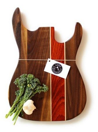 Guitar-Cutting-Board | Food For Net A cutting board in the shape of a guitar