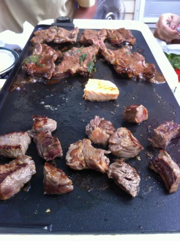 A black dish containing Hibachi Steak Marinade