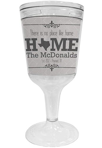 Home State Wine Tumbler | Food For Net Tumbler that says there is no place like home
