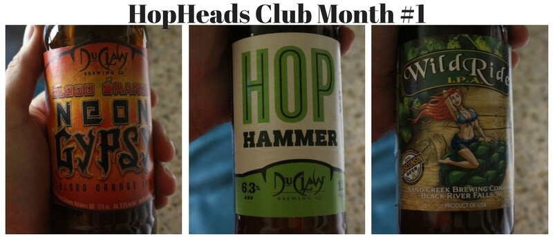 HopHeads IPAClub Month one three different hoppy beers