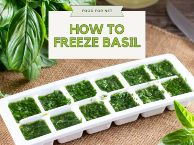 Basil that has been blended with oil or water, highlighting the question of how to freeze basil.