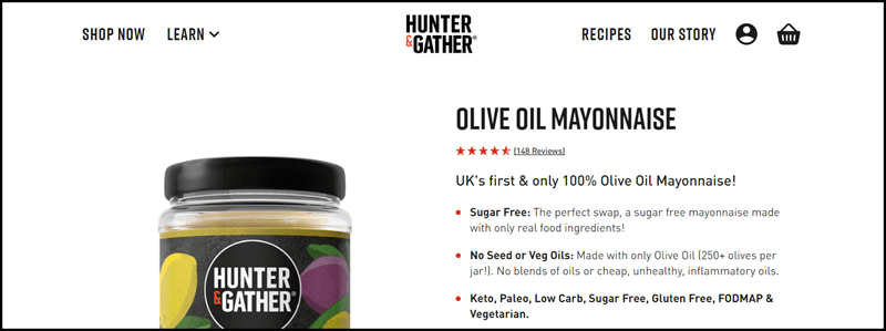 Hunter & Gather olive oil mayo