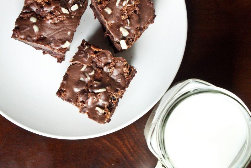 Minty Chocolate Mousse Brownies