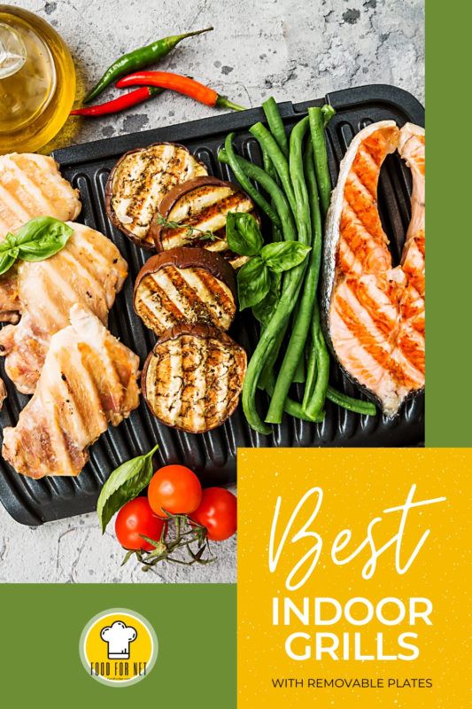 Best Indoor Grills with Removable Plates Easy Clean, Multiple Cooking Methods Food For Net