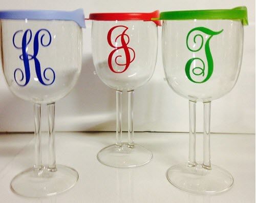 Initial Wine Glasses With Lid | Food For Net Set of 3 wine glasses with initials