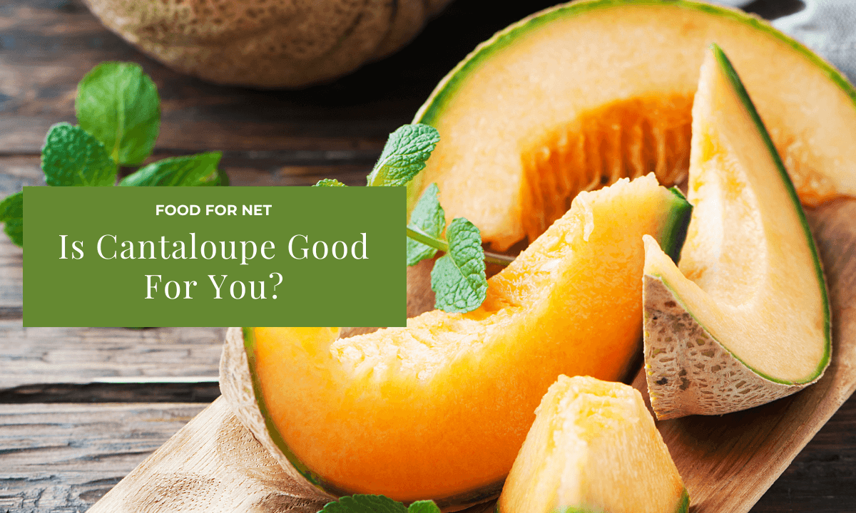 Sliced cantaloupe on a wooden table