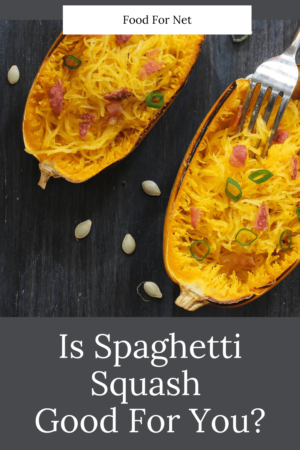 Two spaghetti squash halves with cheese and toppings, looking at whether spaghetti squash is good for you