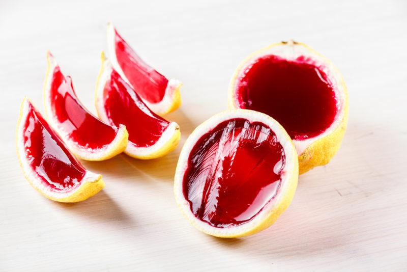 Jello shots served in orange skins