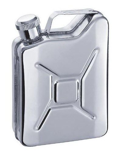Jerry Can Flask | Food For Net Stainless steel flask shaped like a can of fuel