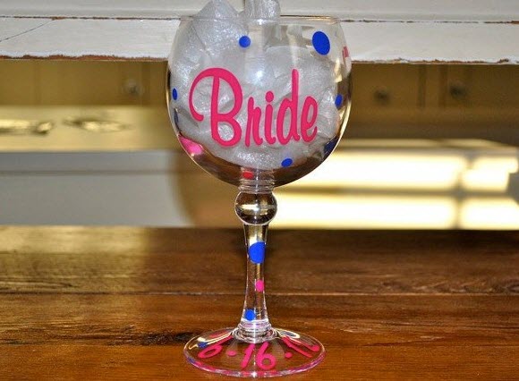Jumbo Acrylic Wine Glass | Food For Net Large glass with pink and blue