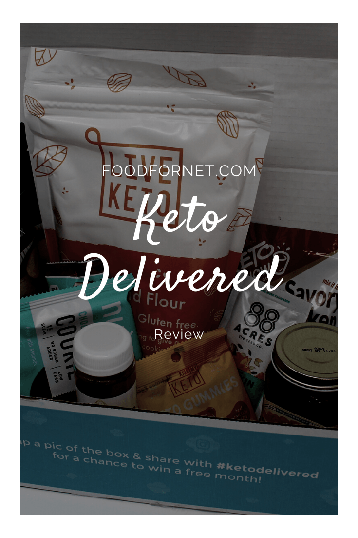 keto delivered box with dark filter and text overlay that says, "keto delivered review"