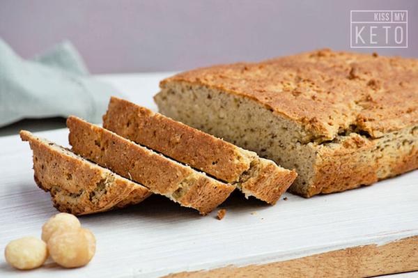 Sliced macadamia bread