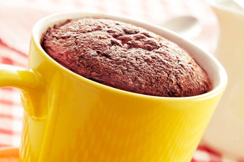 Keto Mug Cake Recipes | Food For Net yellow mug with chocolate cake inside