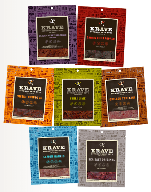 A selection of jerky packets