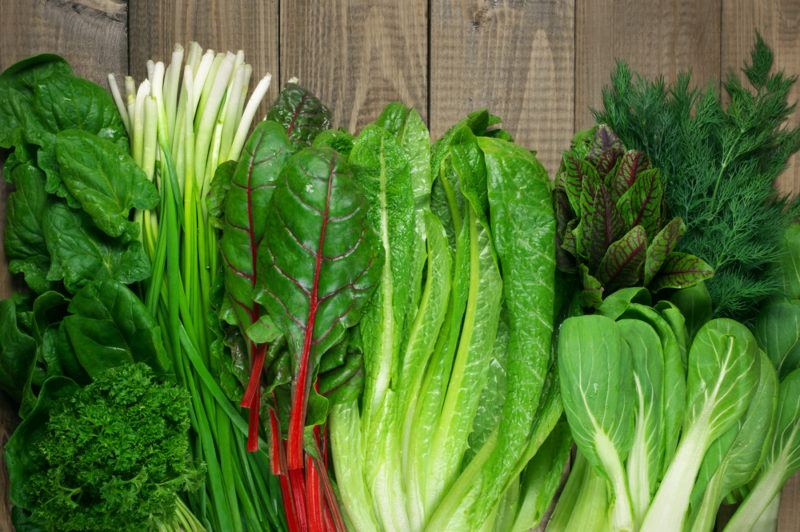 A selection of leafy greens