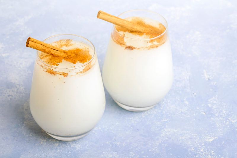 Two glasses of a Leche Mexicana