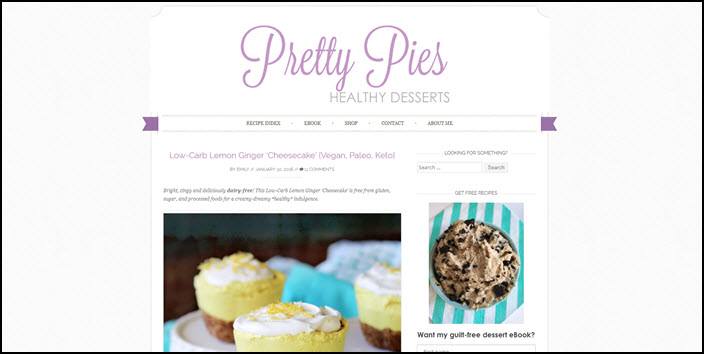 Lemon Ginger ‘Cheesecake’ | Food For Net Website screenshot from Pretty Pies