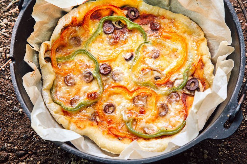 Making-Dutch-Oven-Pizza