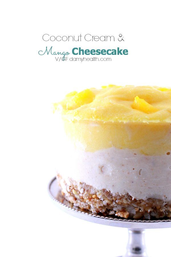 Coconut Cream and Mango Cheesecake