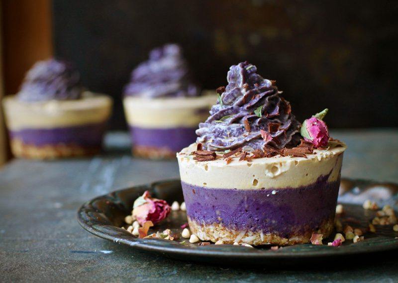 Blueberry, Maqui and White Chocolate Cheesecake