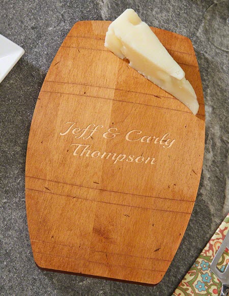 Marchand-Barrel-Shaped-Cheese-Board | Food For Net A cutting board shaped like a beer barrel