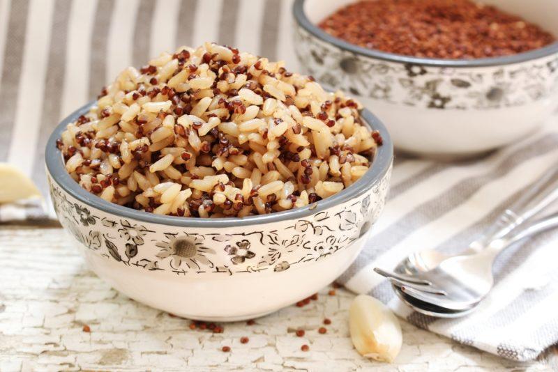 Two bowls of mixed grains