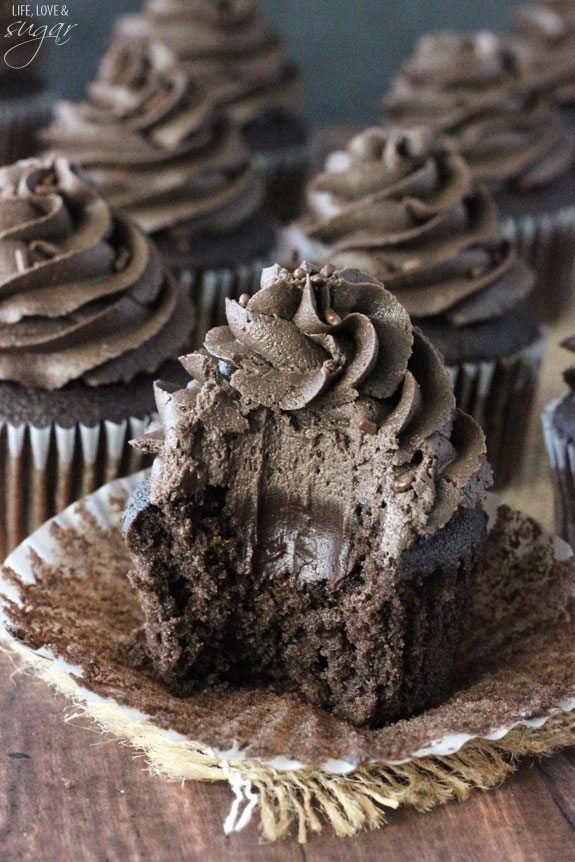 Chocolate Cupcakes with Ganache Filling