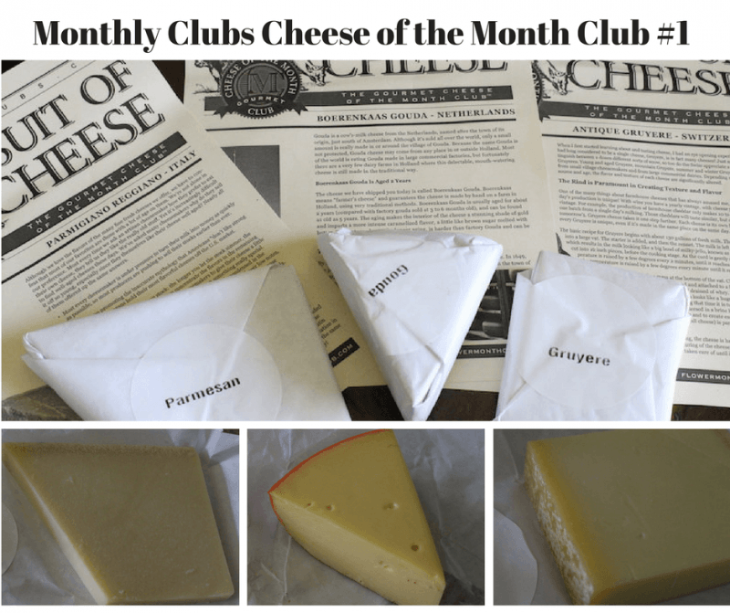 Monthly Clubs Cheese of the Month Club first shipment