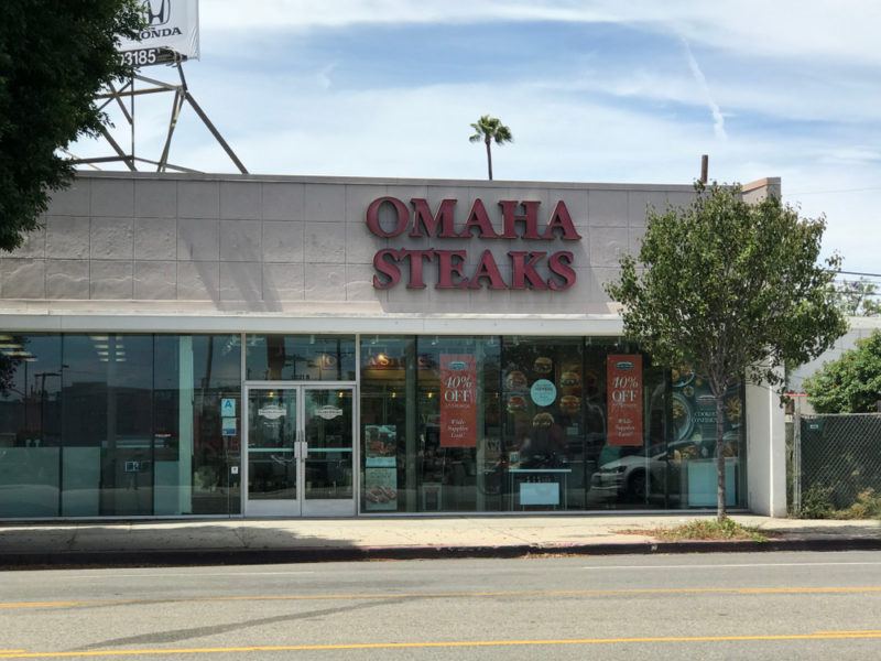 An external image of an Omaha Steaks store