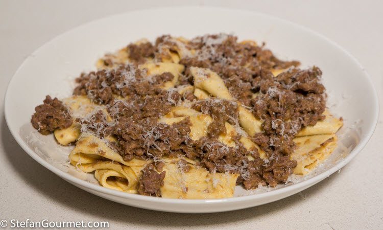 Pasta with Sous Vide Wild Boar Ragu