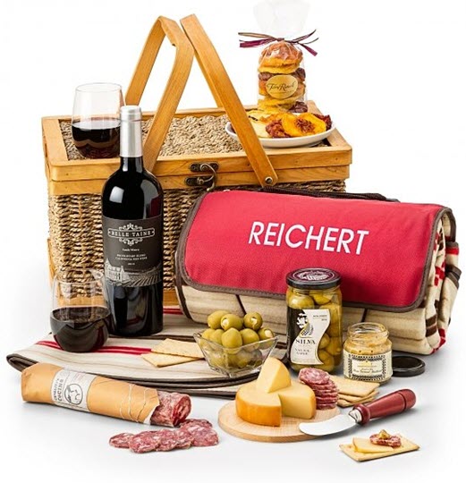 Picnic With Personalized Blanket | Food For Net A picnic with various snacks and a personalized blanket