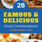Hamburger and fries to represent famous and delicious food combinations