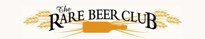 The Rare Beer Club logo with wheat and a sideways bottle of beer. 