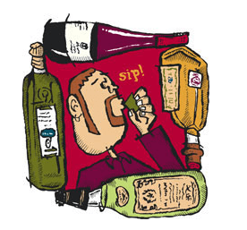 Rare Olive Oil Club | Food For Net A cartoon man surrounded by bottles of olive oil
