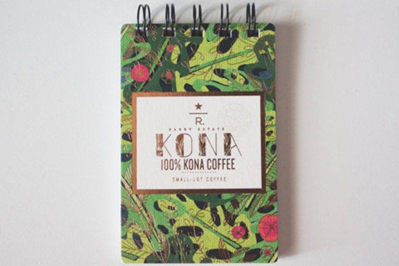 Recycled Starbucks Reserve Series Coffee Bag Notebook