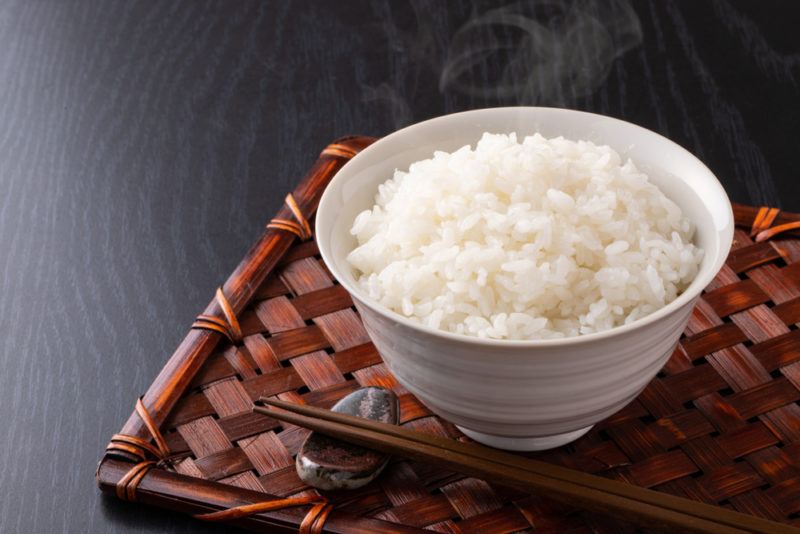 A white bowl of rice