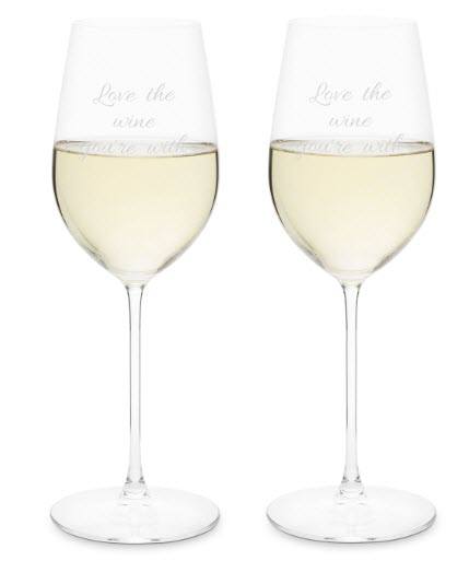 Riesling Zinfandel Wine Glasses | Food For Net Two glasses half filled with white wine